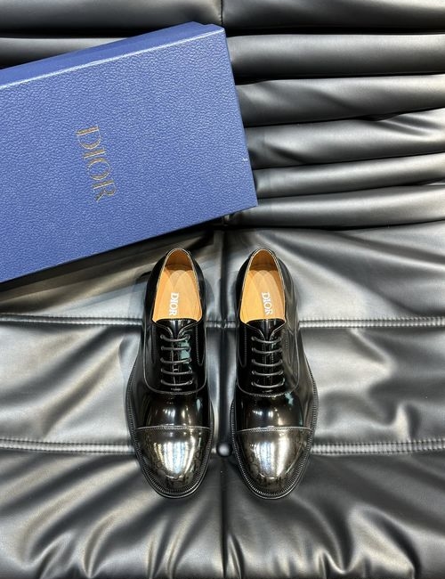 Christian Dior CD Top Grain Leather Sole Dress Shoes