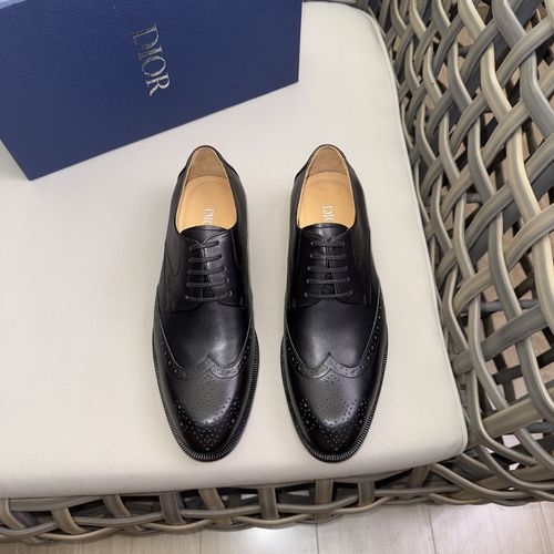 Christian Dior CD Calfskin Derby Shoes With Brand Embossing