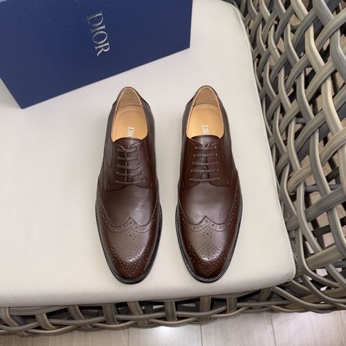 Christian Dior CD Calfskin Derby Shoes With Brand Embossing