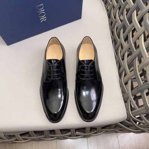 Christian Dior CD Calfskin Derby Shoes With Brand Embossing