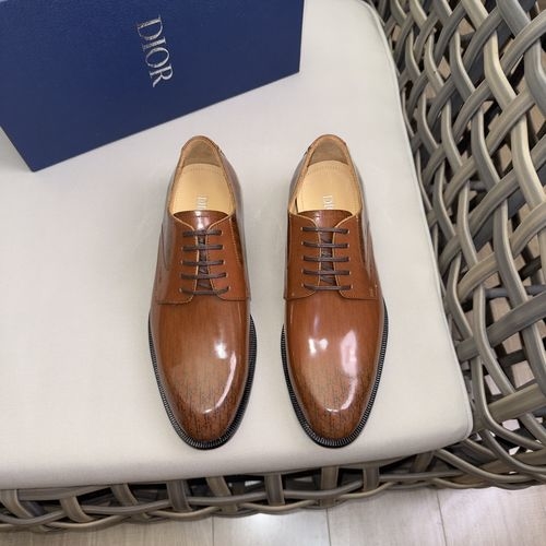 Christian Dior CD Calfskin Derby Shoes With Brand Embossing