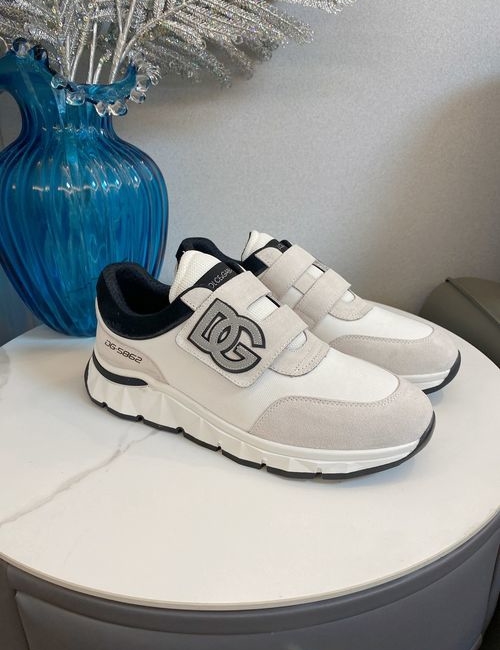 Dolce & Gabbana DG Leather Stitching Breathable Sneakers