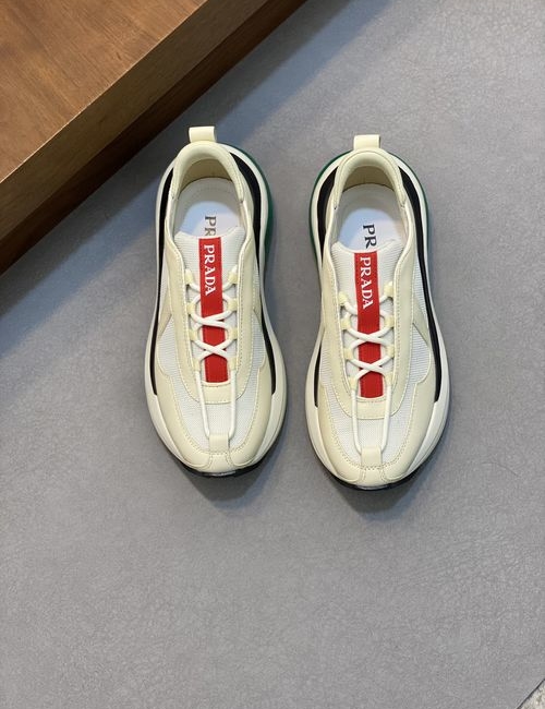 Prada Calfskin Leather Casual Sneakers