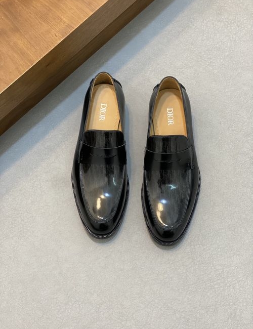 Christian Dior CD Calfskin Leather Sole Dress Shoes
