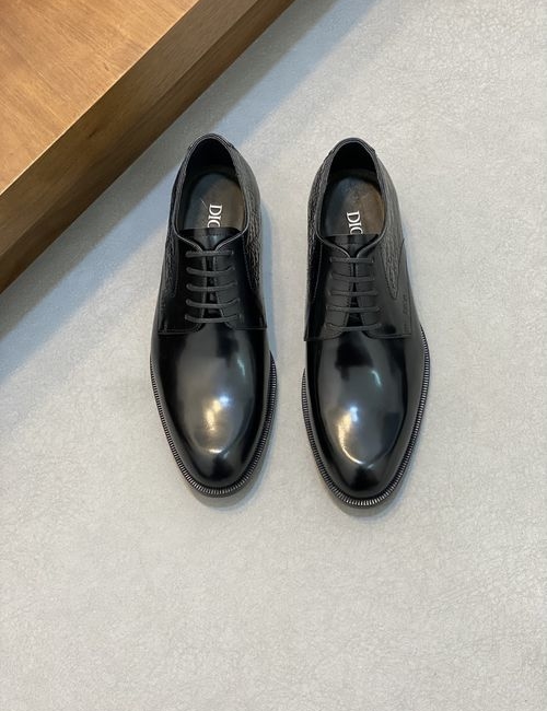 Christian Dior CD Calfskin Leather Sole Dress Shoes