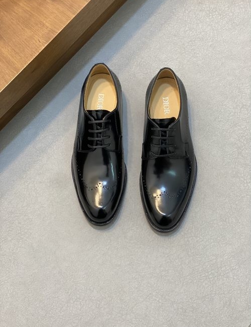 Christian Dior CD Calfskin Leather Sole Dress Shoes