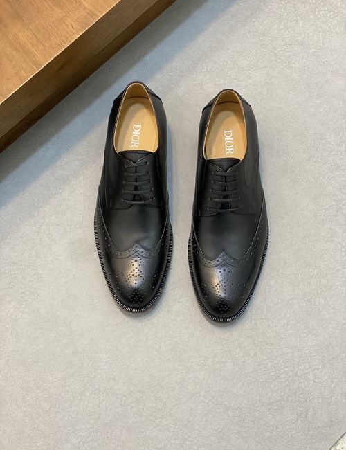 Christian Dior CD Calfskin Leather Sole Dress Shoes