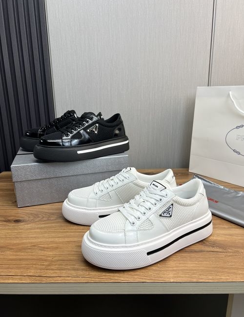 Prada Flyknit Cow Leather Casual Shoes With Original Sole