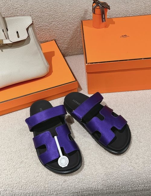 Hermes Chypre Slippers With Comfortable Soft Insole