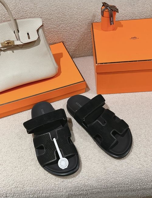 Hermes Chypre Slippers With Comfortable Soft Insole