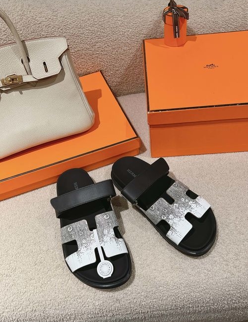 Hermes Chypre Slippers With Comfortable Soft Insole