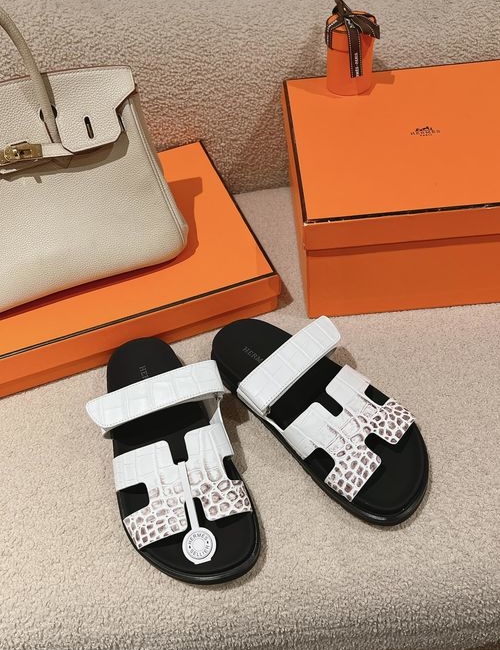 Hermes Chypre Slippers With Comfortable Soft Insole