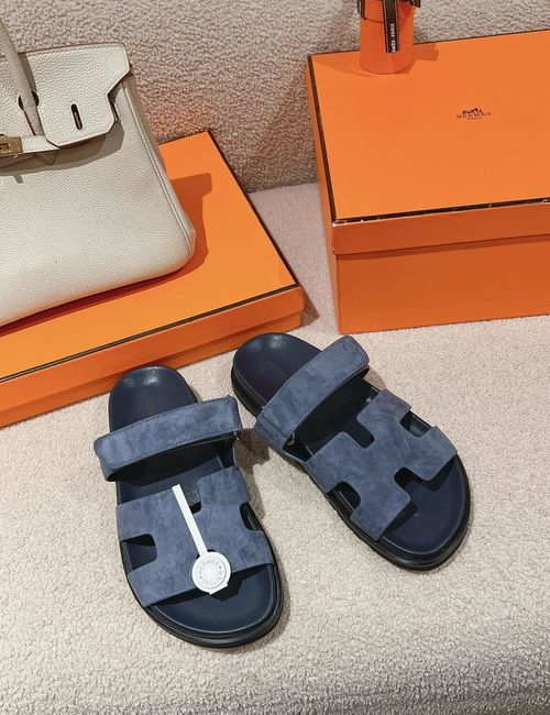 Hermes Chypre Slippers With Comfortable Soft Insole