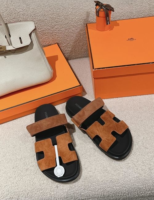 Hermes Chypre Slippers With Comfortable Soft Insole