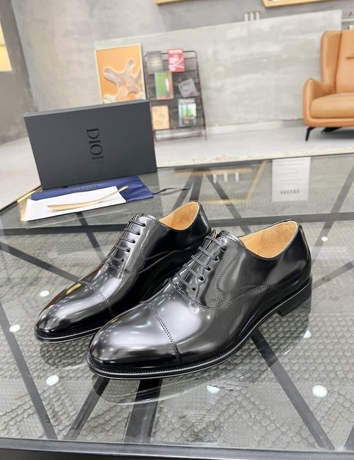 Christian Dior CD Genuine Cowhide Leather Dress Shoes