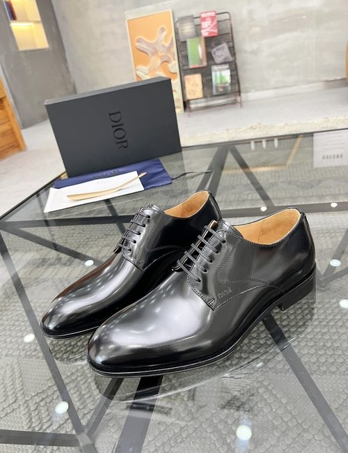 Christian Dior CD Genuine Cowhide Leather Dress Shoes