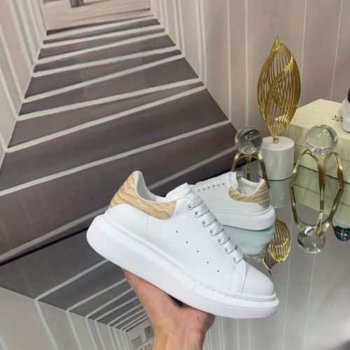 McQueen Top Quality Printed Leather Sneakers