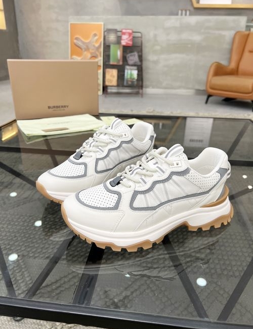 Burberry Leather Mesh Breathable Sneakers