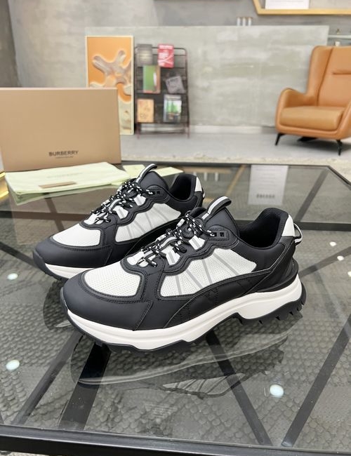 Burberry Leather Mesh Breathable Sneakers