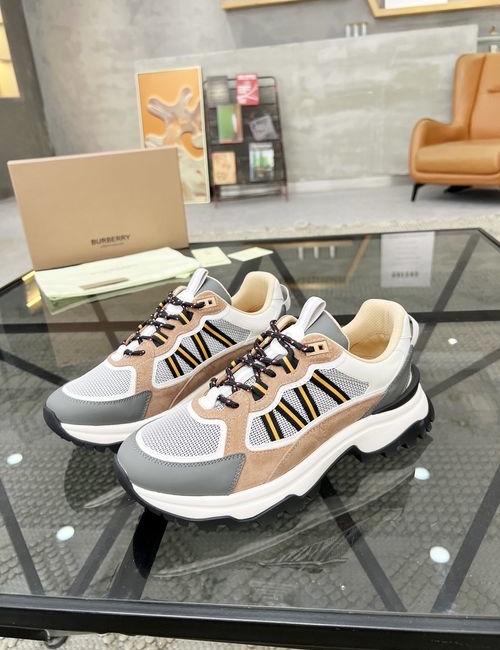Burberry Leather Mesh Breathable Sneakers