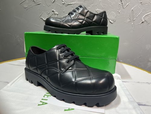Bottega Veneta BV Quilted Lace-up Derby Shoes