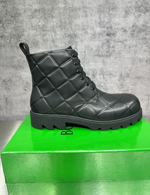 Bottega Veneta BV Round Toe Lace-Up Derby Boots