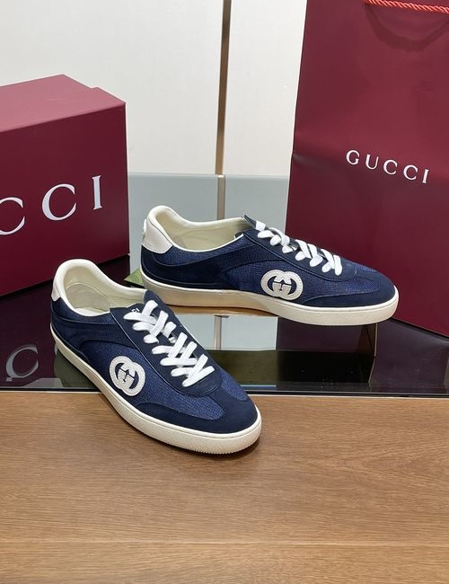 Gucci Lido Suede Mesh Casual Sneakers