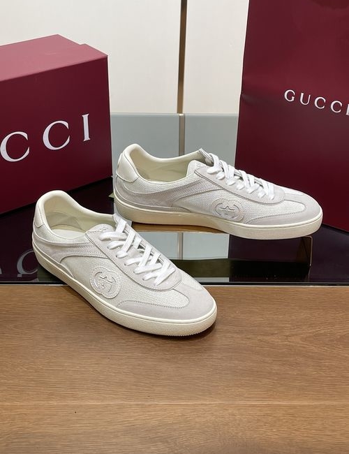 Gucci Lido Suede Mesh Casual Sneakers