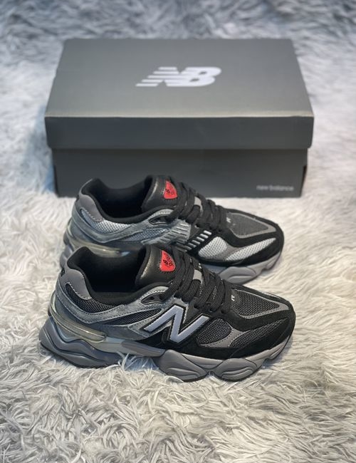 New Balance NB9060 Platform Sneakers Black Grey Red