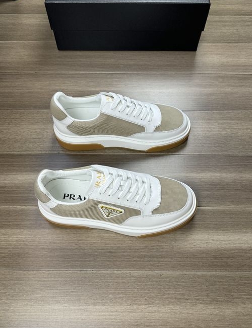 Prada Premium Leather With High-Gloss Canvas Sole
