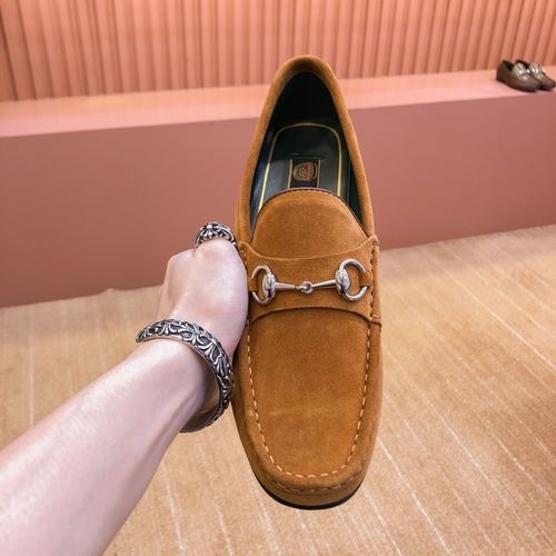 Gucci Premium Fabric Footwear Cowhide Lining Leather Outsole