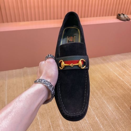 Gucci Premium Fabric Footwear Cowhide Lining Leather Outsole