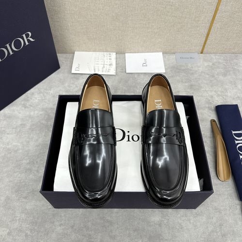 Christian Dior CD Granville Loafers Oblique Printed Fabric Upper