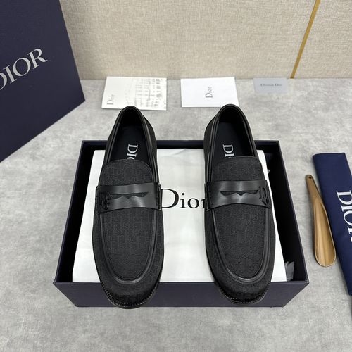 Christian Dior CD Granville Loafers Oblique Printed Fabric Upper