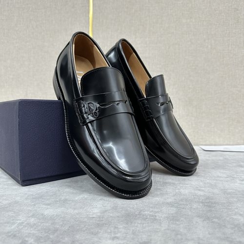 Christian Dior CD Granville Loafers Oblique Printed Fabric Upper