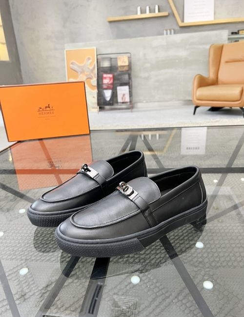 Hermes Slip-on Casual Shoes Genuine Cowhide Upper