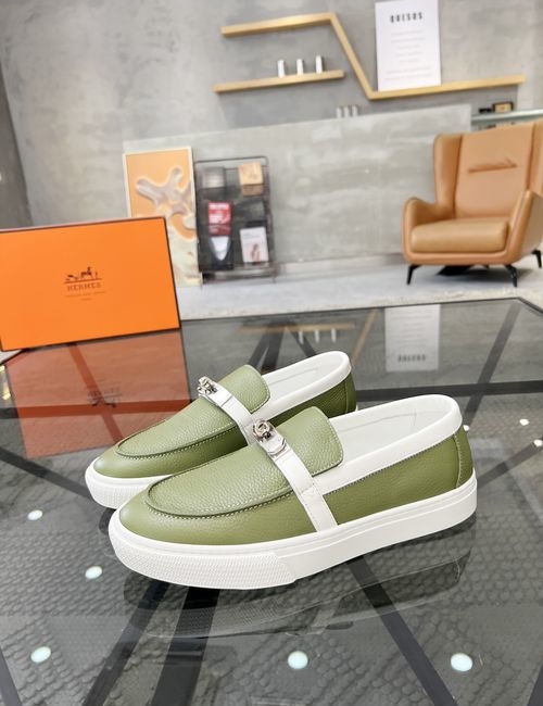 Hermes Slip-on Casual Shoes Genuine Cowhide Upper