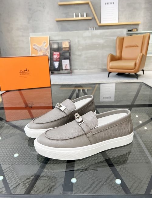 Hermes Slip-on Casual Shoes Genuine Cowhide Upper