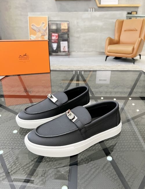 Hermes Slip-on Casual Shoes Genuine Cowhide Upper