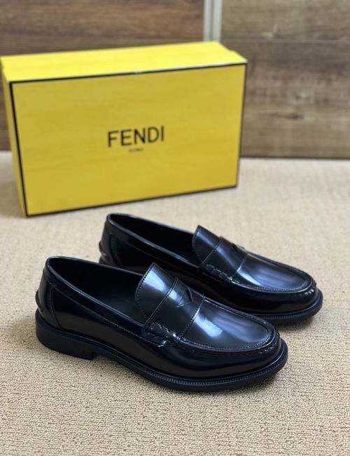 Fendi Calfskin Leather Dress Shoes