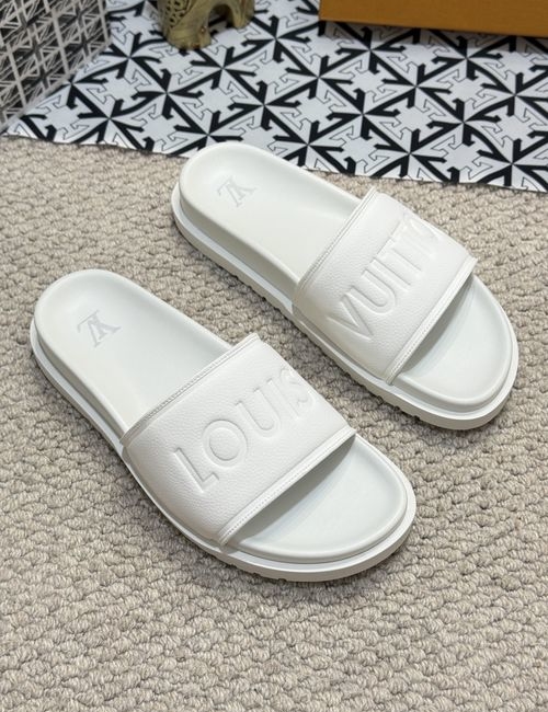 Louis Vuitton LV Embossed Soft Cowhide Upper Slippers