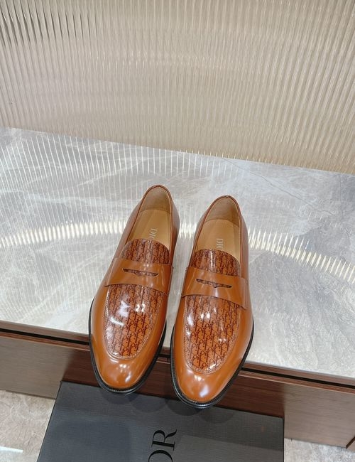 Christian Dior CD Timeless Brown Loafers With Oblique Print