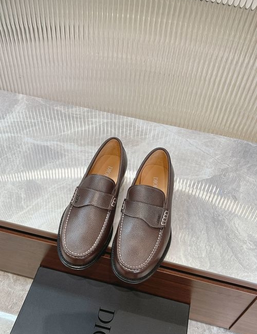 Christian Dior CD Granville Loafers Grained Cow Leather Upper