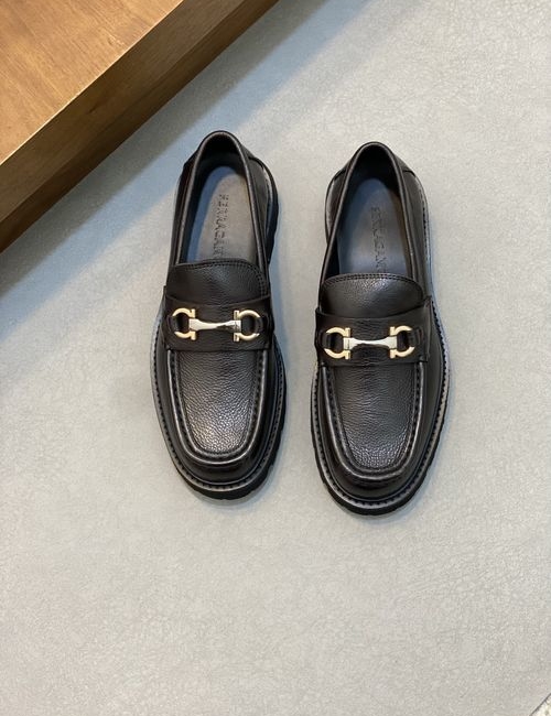 Ferragamo Leather Dress Shoes With Lightweight Sole