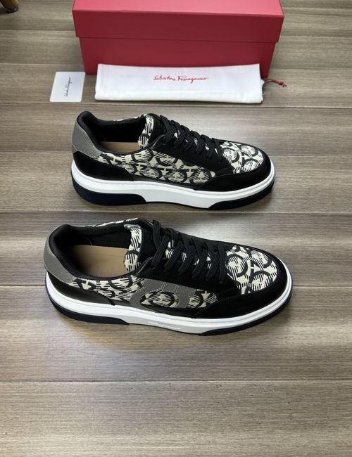 Ferragamo Premium Nappa Leather Casual Sneakers