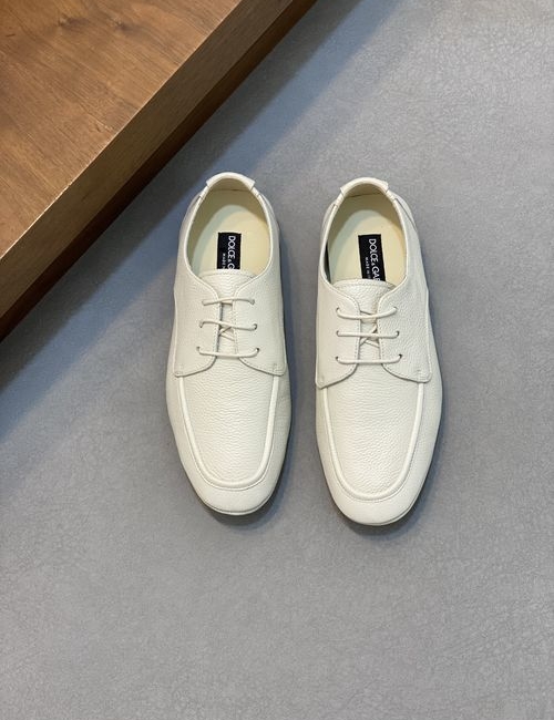 Dolce & Gabbana DG Litchi Grain Leather Loafers Hand Stitched