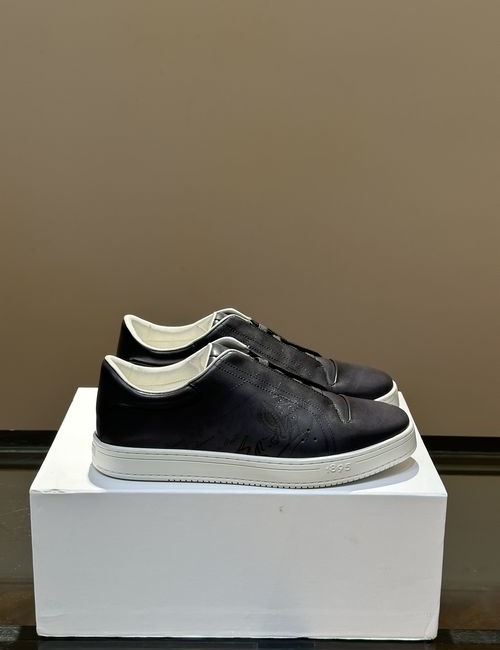 Berluti Cowhide Casual Shoes With Embossed Pattern