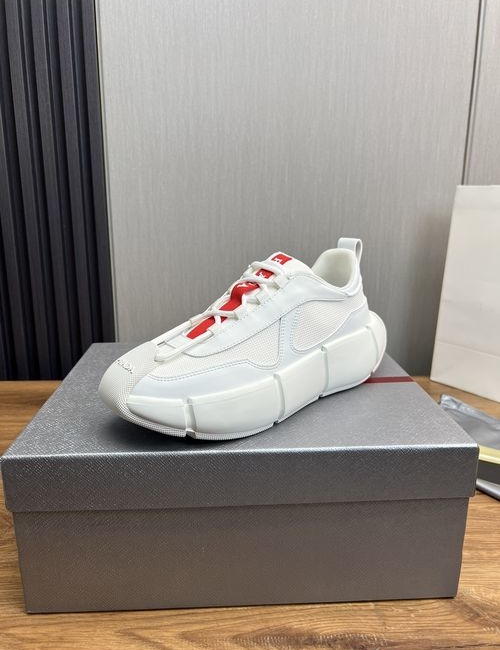 Prada Flyknit Leather Casual Shoes