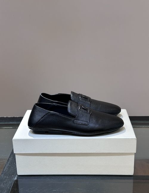 Dolce & Gabbana DG Calfskin Driving Loafers With Rubber Sole