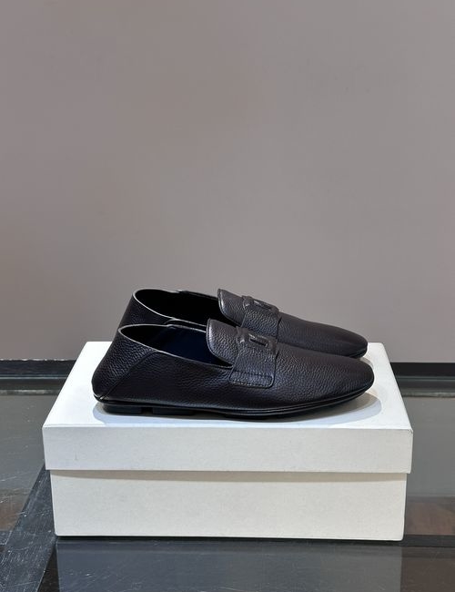 Dolce & Gabbana DG Calfskin Driving Loafers With Rubber Sole